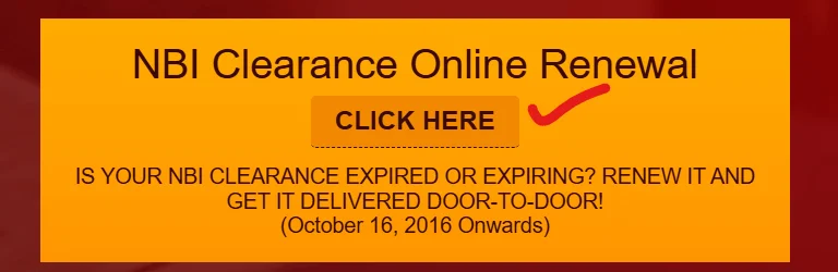 Click on Apply for NBI Clearance Renewal