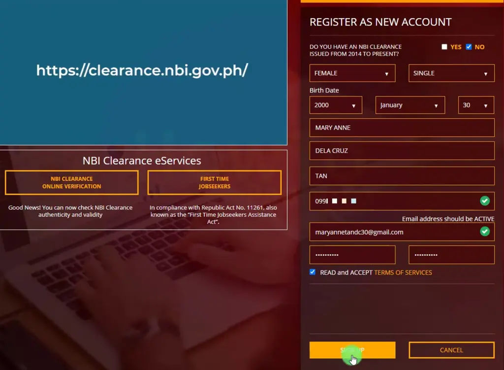 Create your Account on the Official NBI Online Registration Portal (First-Time Applicants)