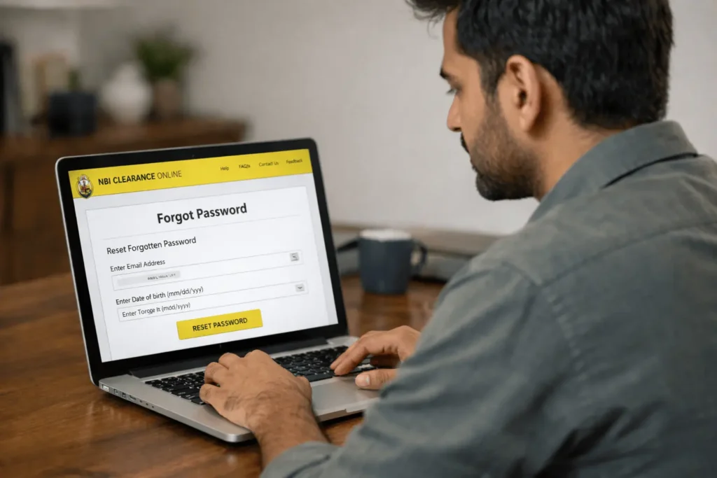 Forgot Online NBI Account Password