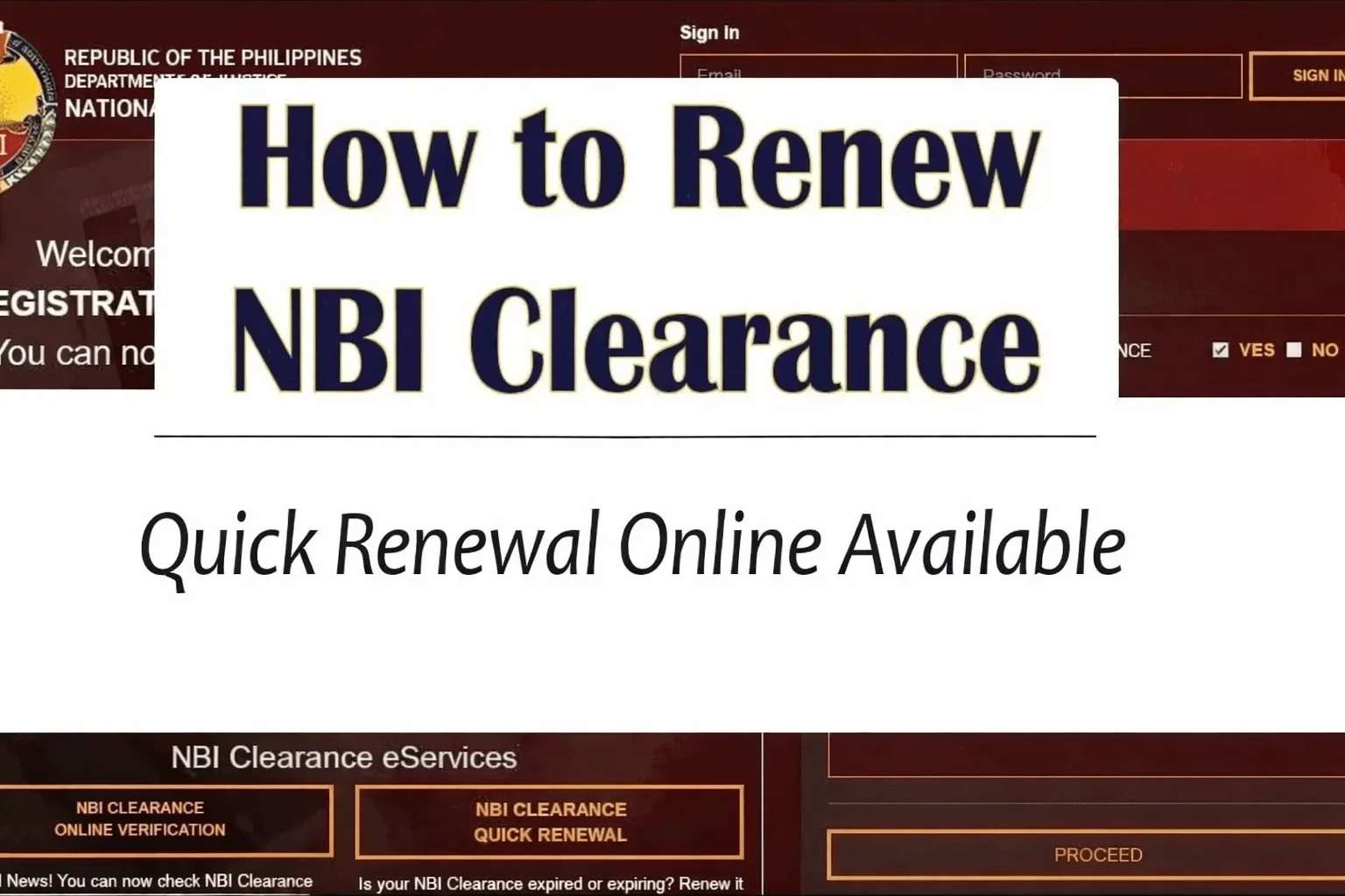 How to apply for NBI Clearance Renewal Online