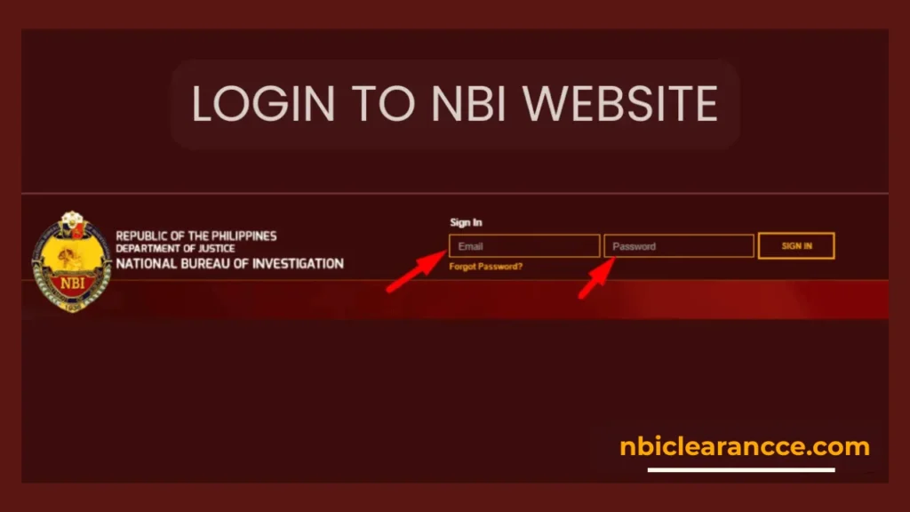 Log in to your NBI Online Account