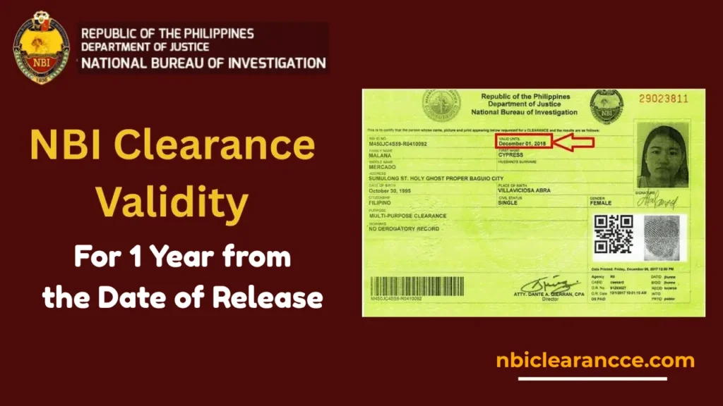 NBI Clearance Validity Period