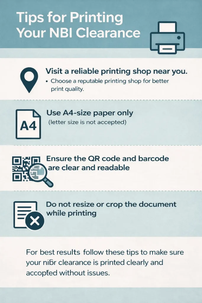 Print your Clearance for Safety