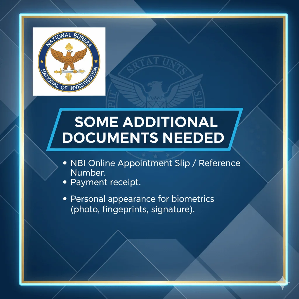 Some Additional Documents Needed for Clearance