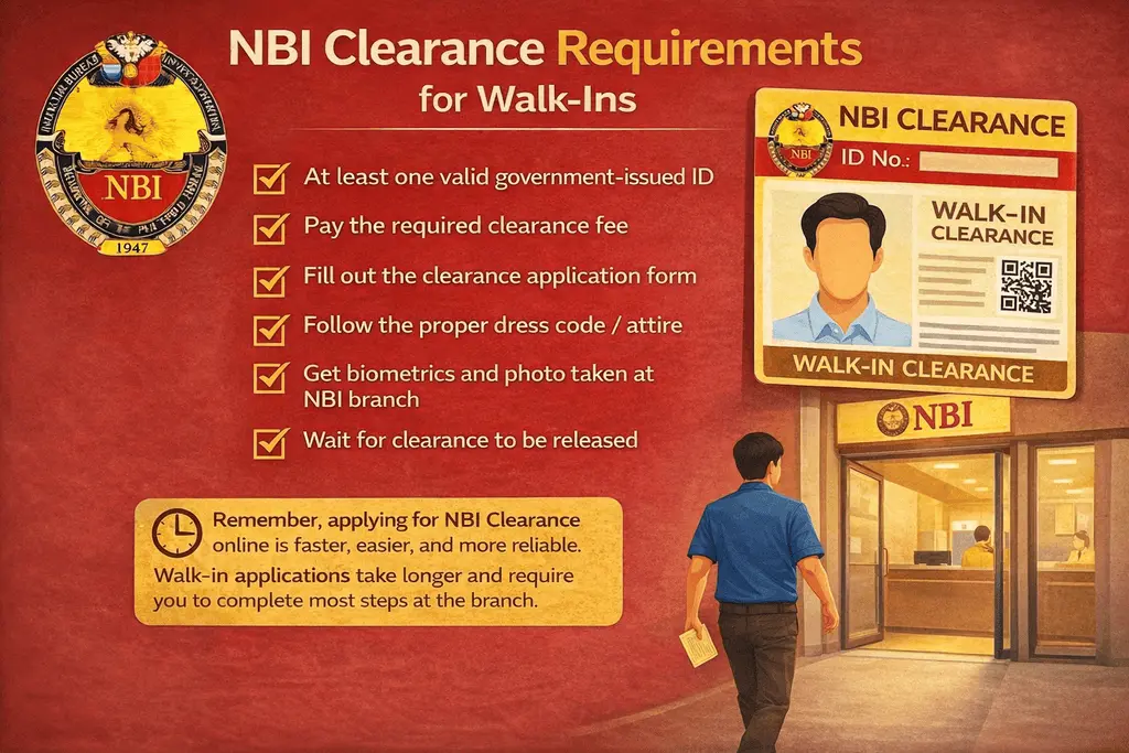 NBI Clearance Requirements for Walk-In Applicants