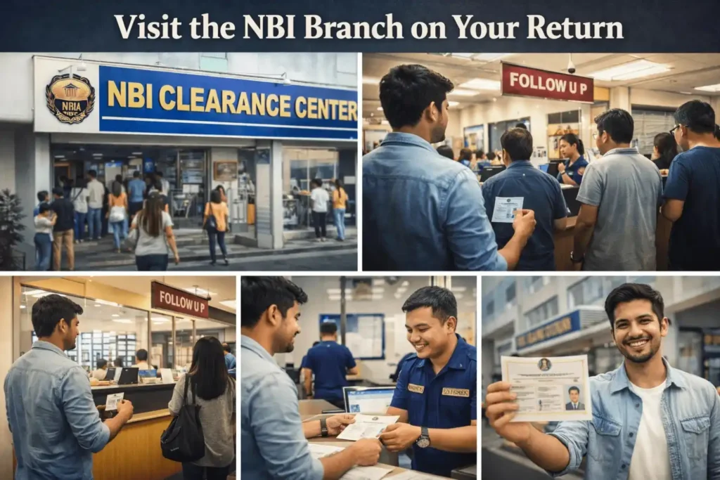 Visit the NBI branch on your return