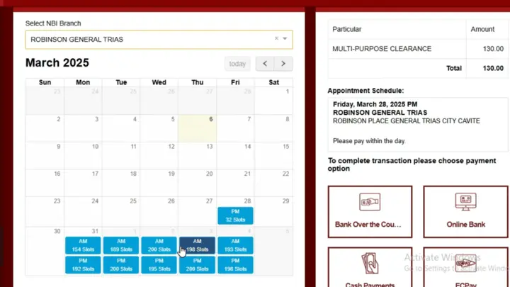 Reschedule your NBI Appointment