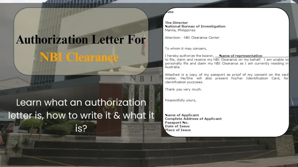 Authorization Letter For NBI Clearance