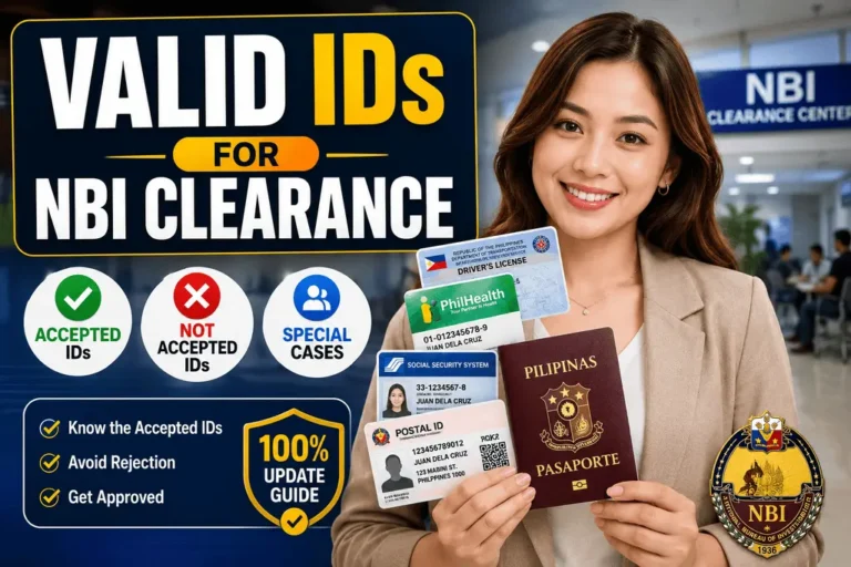 Valid IDs for NBI Clearance